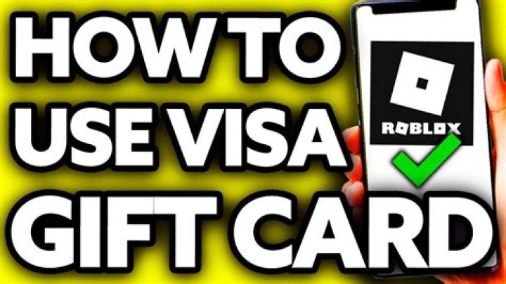 How to use a visa gift card on roblox