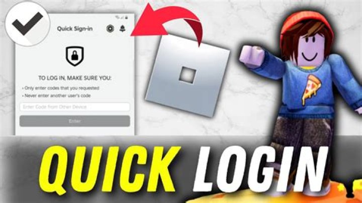 How to use quick login roblox