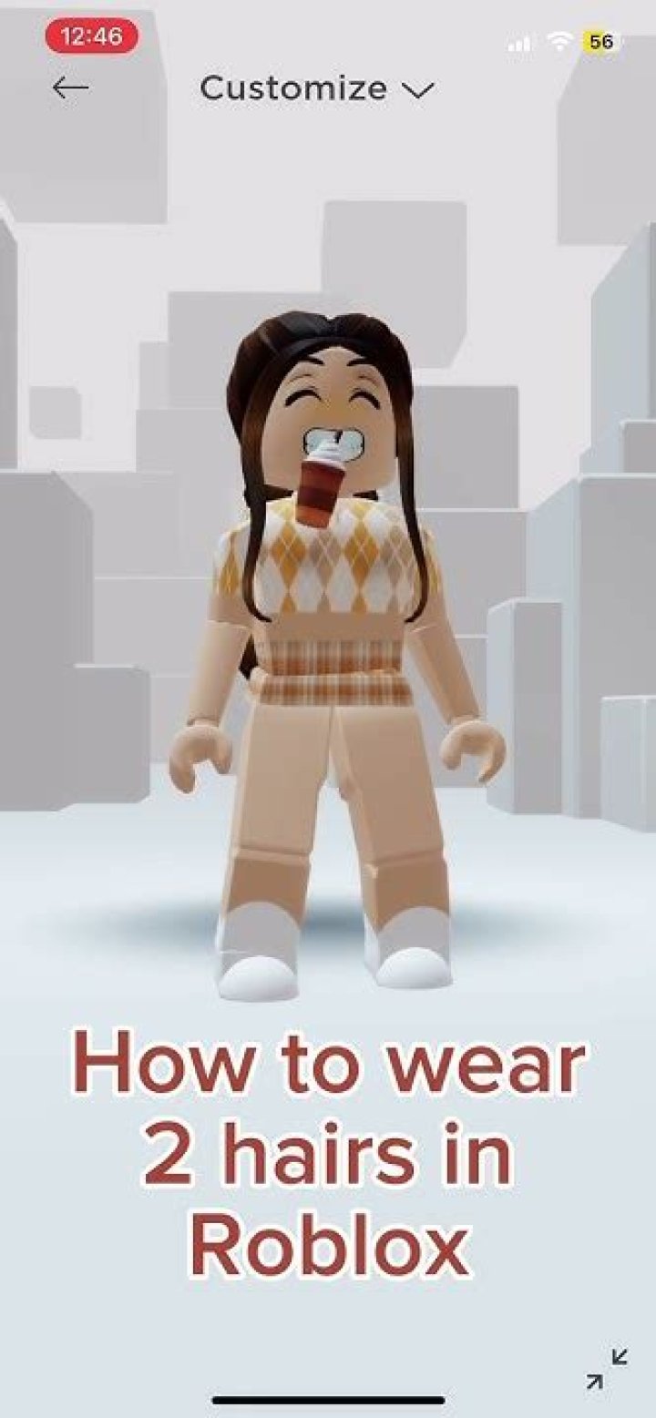 How to wear two hairs in roblox