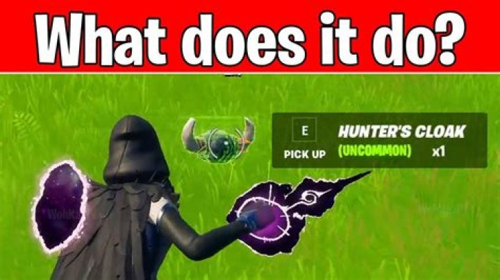 Hunters cloak fortnite what does it do
