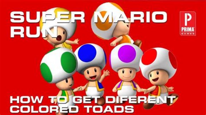 Super mario run how to get other color toads