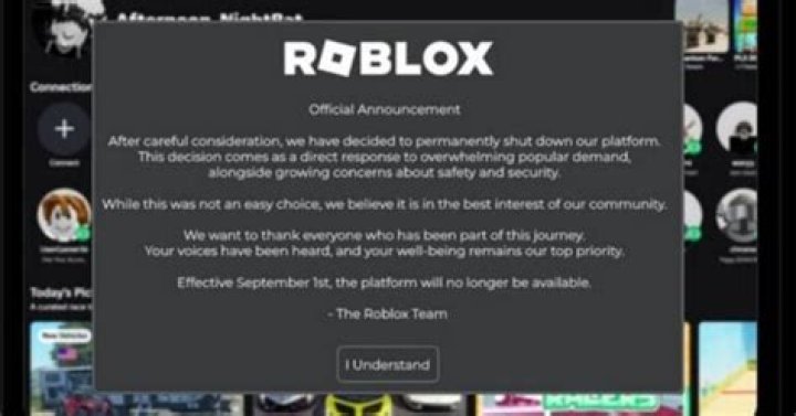 What caused roblox to go down