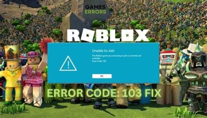 What does error code 103 mean in roblox