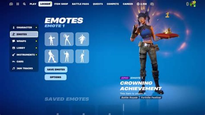 What does the crowning achievement mean fortnite