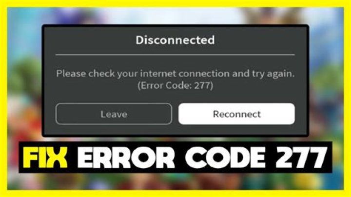 What is error code 277 in roblox
