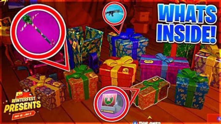 What is in each present in fortnite