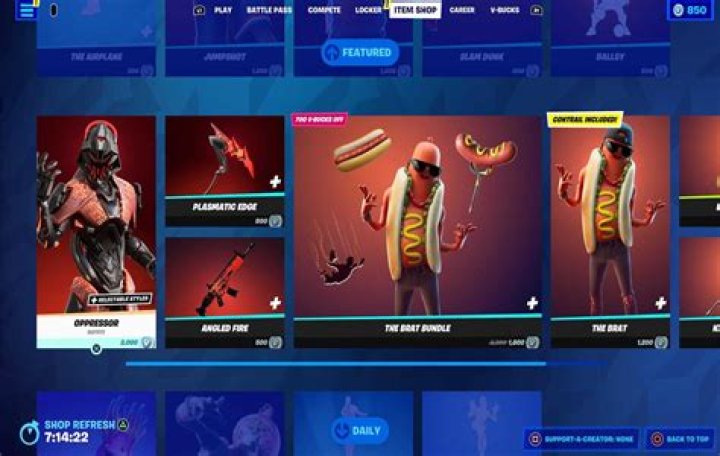 What is in the new fortnite item shop