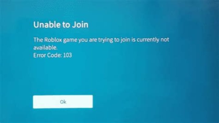 What is roblox error code 103