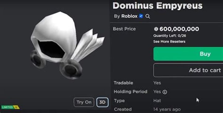 What is the most expensive thing on roblox
