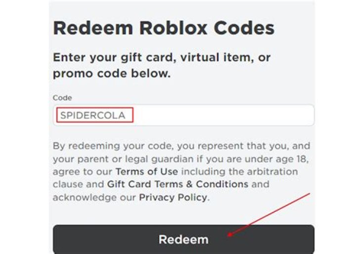 What is the roblox code