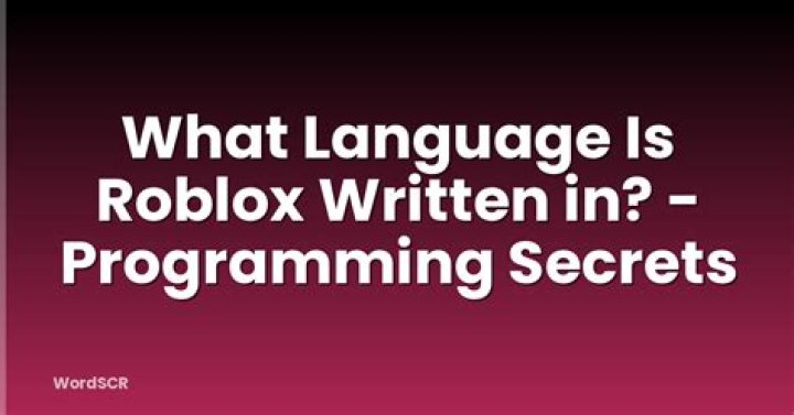What language is roblox written in