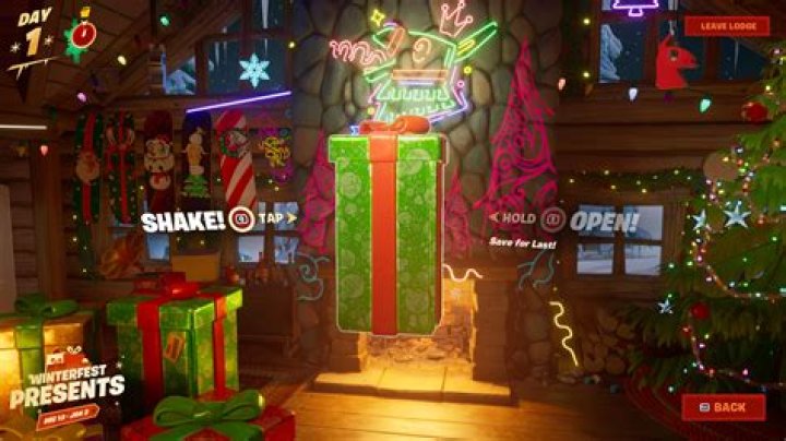 What present to open in fortnite