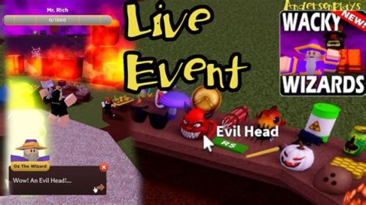 What was the first live event on wacky wizards roblox