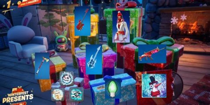 When can you open the frozen present in fortnite