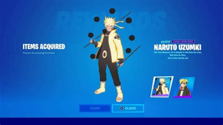 When is naruto coming to fortnite item shop