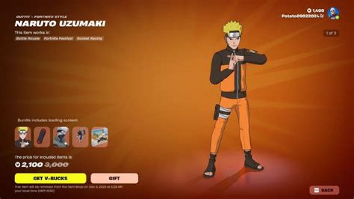 When will naruto skins come back to fortnite