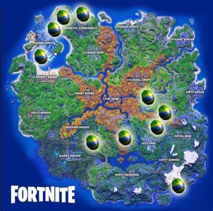 Where are all the bouncy eggs in fortnite