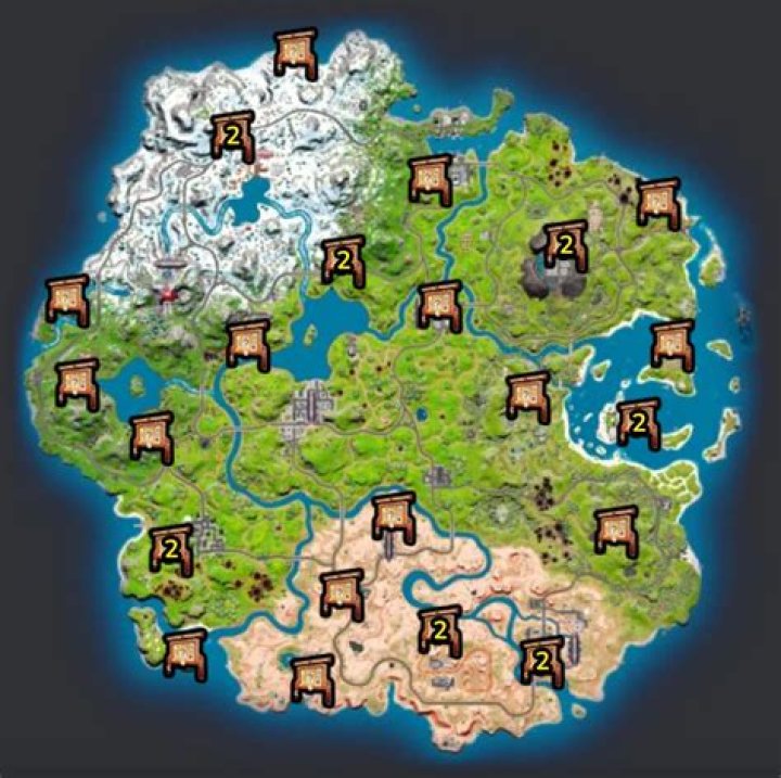 Where are all the bounty boards in fortnite