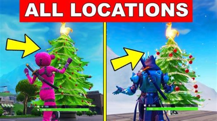 Where are all the holiday trees in fortnite
