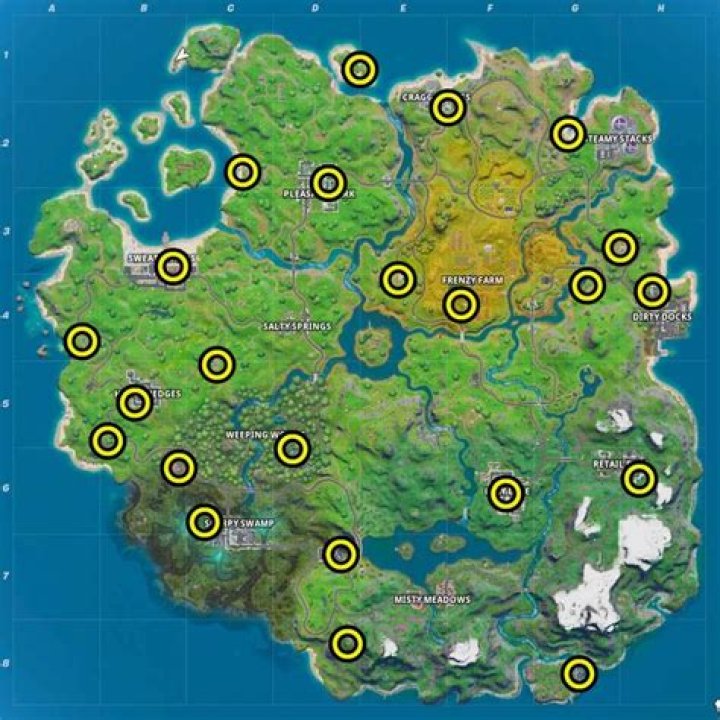 Where are all the upgrade benches in fortnite