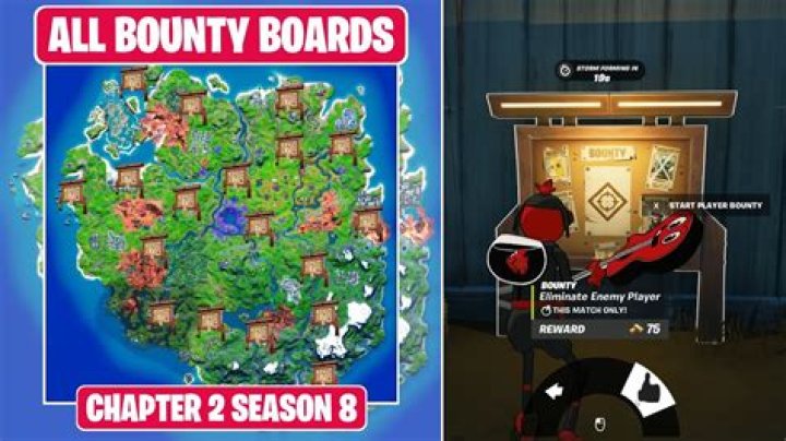 Where are bounty boards in fortnite season 8
