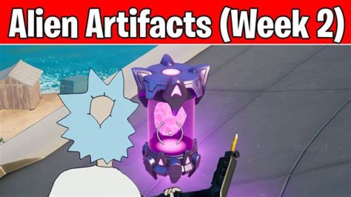 Where are the alien artifacts in fortnite week 2