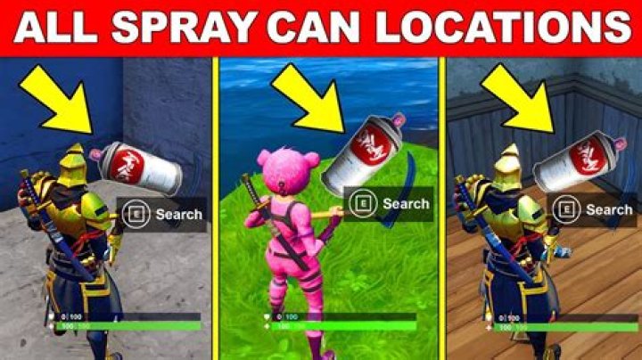 Where are the lost spray cans in fortnite