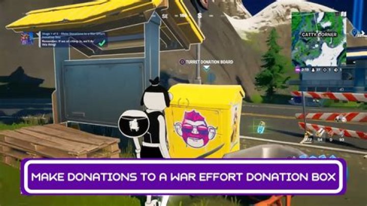 Where are war effort donation boxes in fortnite