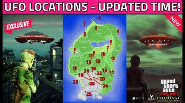 Where does the ufo spawn in gta 5 online