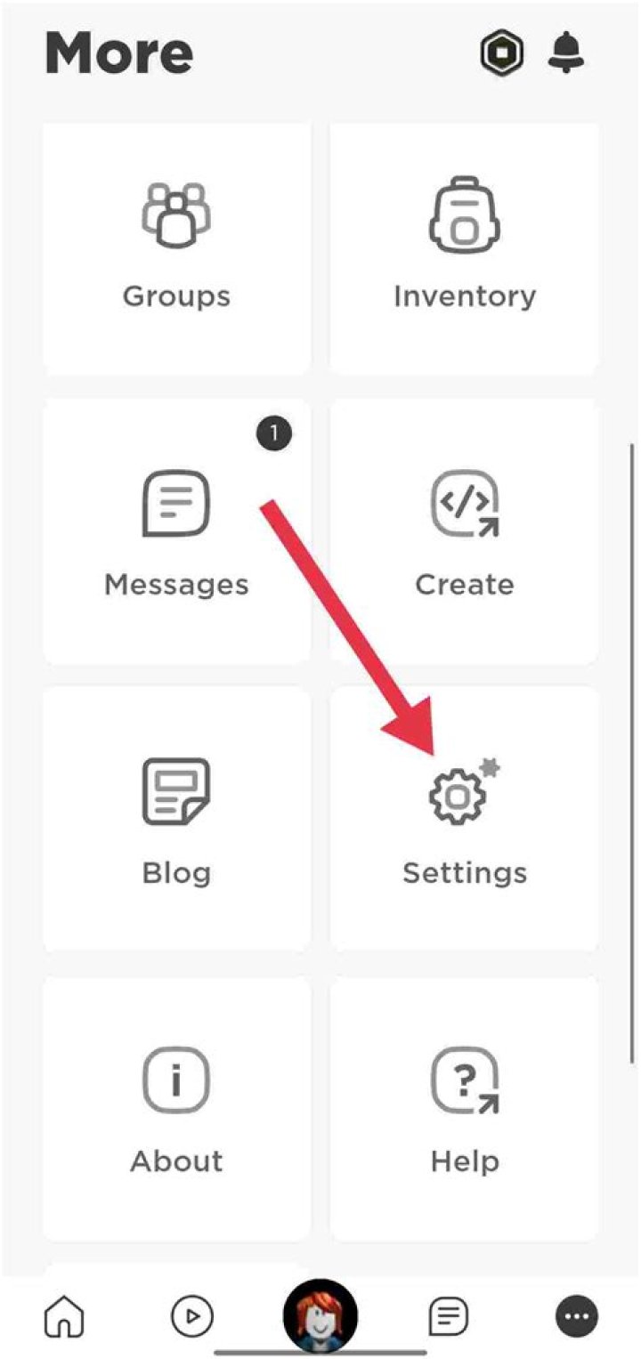 Where is account settings on roblox