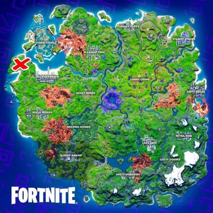 Where is fort crumpet in fortnite season 8