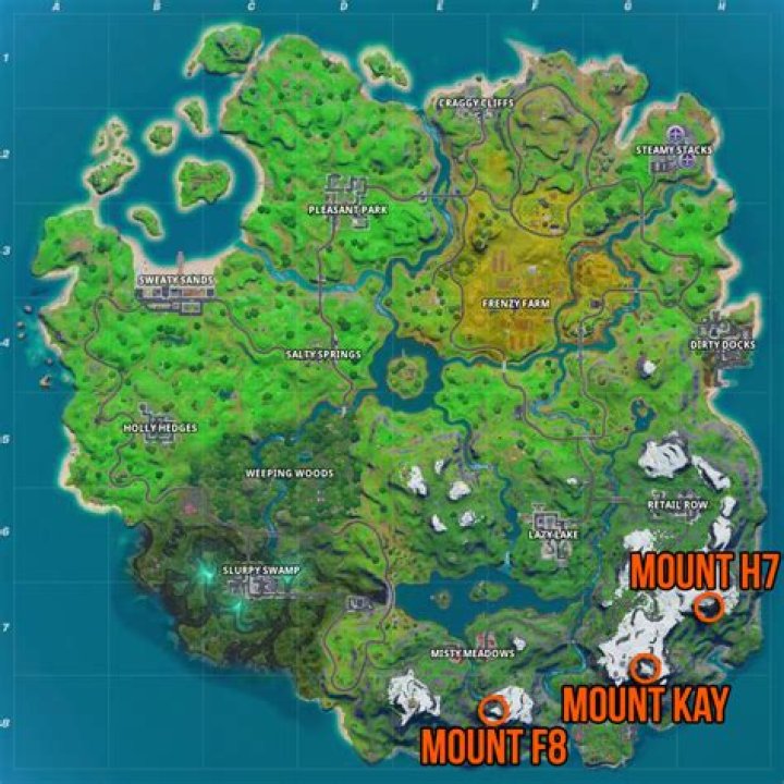 Where is mount f8 on the fortnite map
