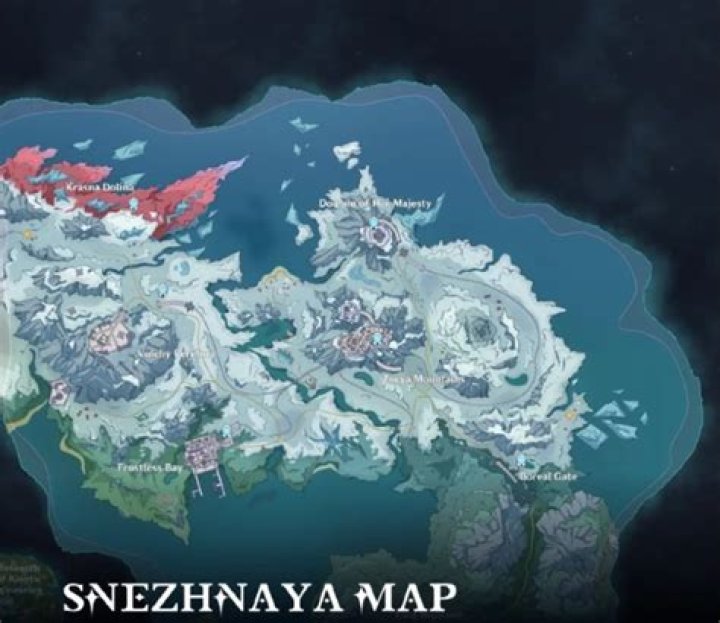 Where is snezhnaya genshin impact map
