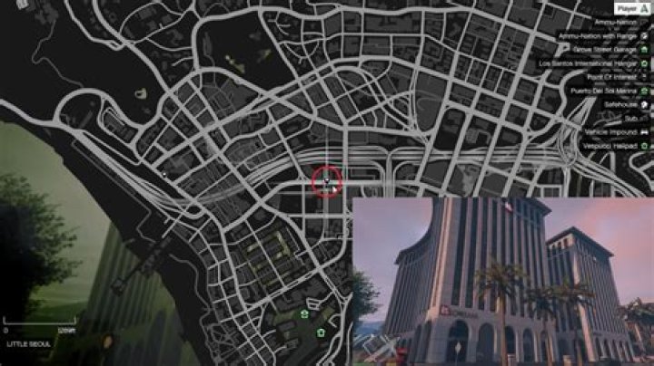 Where is the bank in gta 5 online map