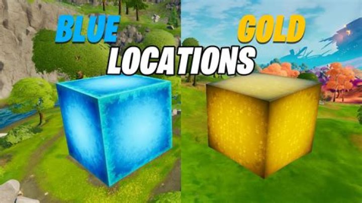 Where is the blue cube fortnite