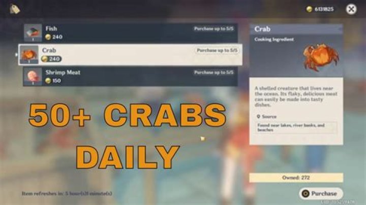 Where to buy crab in genshin impact