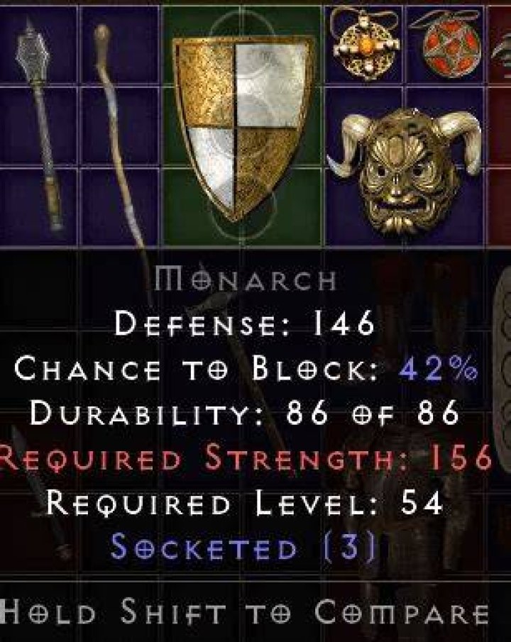 Where to find 3 socket shield diablo 2