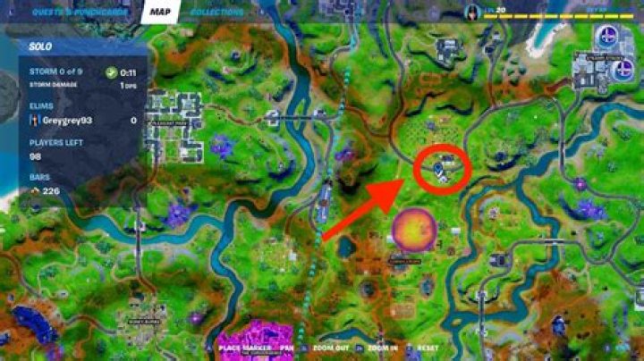 Where to find bananas in fortnite season 8