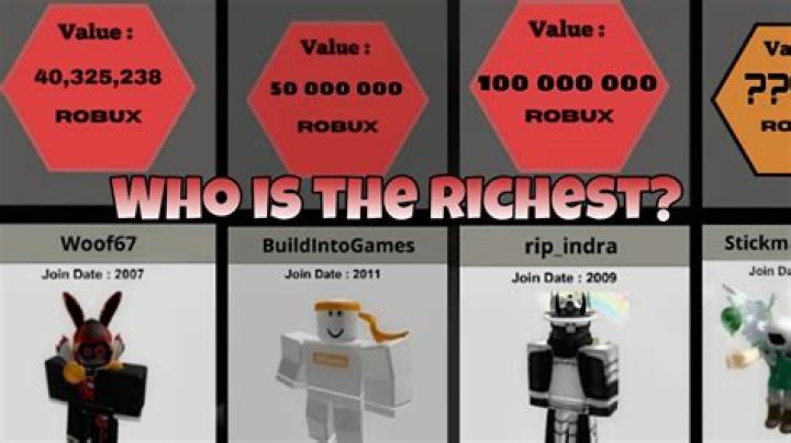 Who is the richest person on roblox
